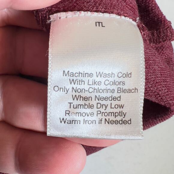 Jos. A. Bank Traveler Polo Shirt Men's XXL Traditional Fit Maroon Long Sleeve - Picture 6 of 11